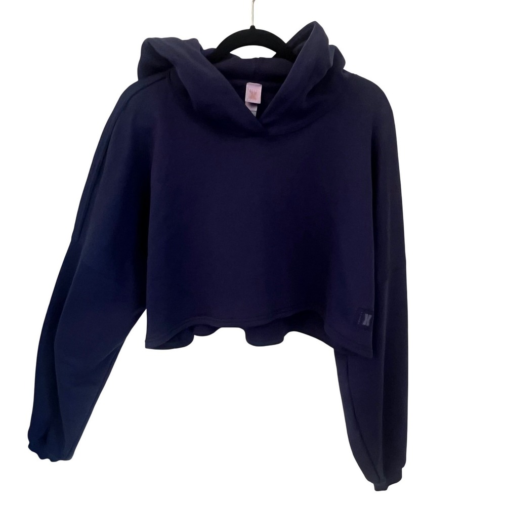 Savage X Fenty NWOT Cropped Hoodie Sweatshirt. Navy Blue Womens 1X